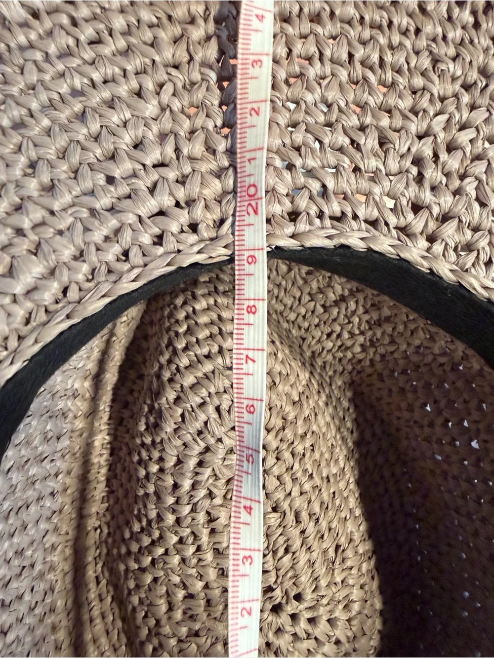 HANDMADE WOMENS STRAW WOVEN FEDORA HAT, SIZE SMALL, TAUPE